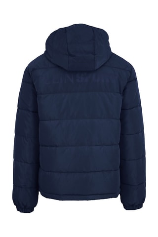 Doudoune à capuche - Blanc, noir et bleu