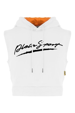 Sweat à capuche - Blanc, noir et beige