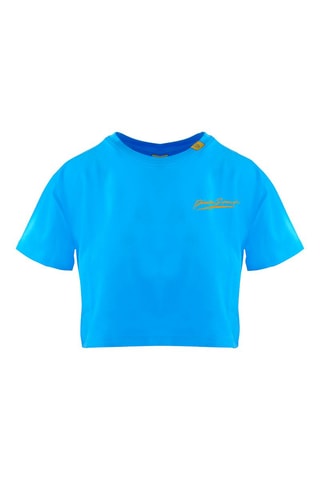 Crop-top - Bleu et orange