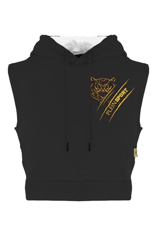 Sweat à capuche - Noir, beige et jaune