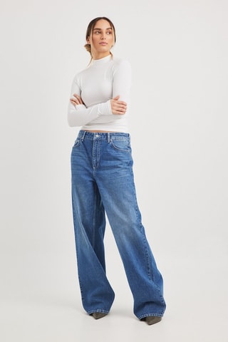 Wijde Jeans - Felblauw