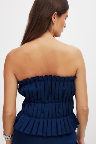 Strapless Top - Donkerblauw