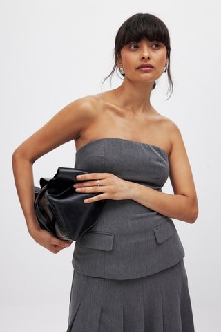 Strapless Top - Donkergrijs