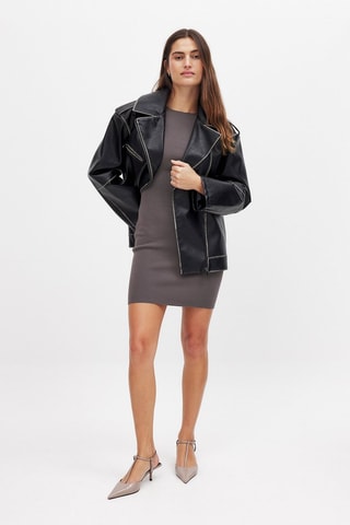 Rechte Jurk - Donkergrijs