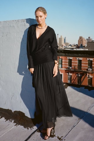 Jurk Trompe-l'œil - Zwart