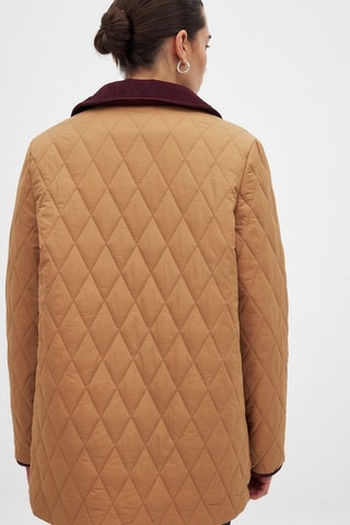 Gewatteerde Jas - Camel