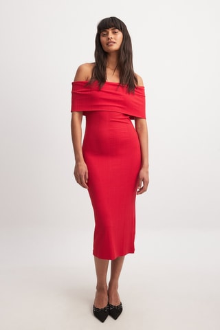 Nauwaansluitende Jurk - Rood
