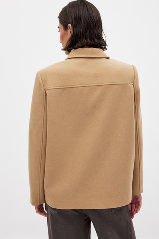 Oversized Wollen Jasje - Camel