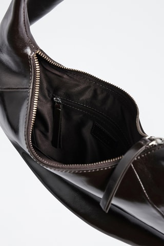 Leren Trendy Handtas - Donkerbruin