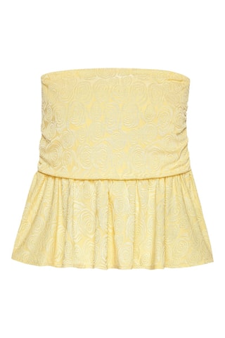 Strapless Top - Zachtgeel