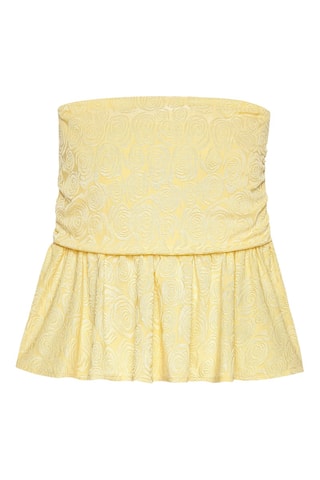 Strapless Top - Zachtgeel