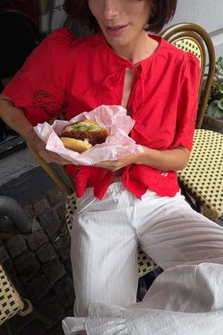 Blouse Regular Fit - Rood