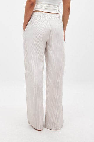 Broek Wide Legs - Beige en Wit