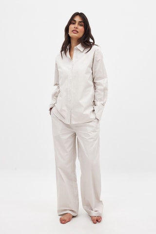 Broek Wide Legs - Beige en Wit