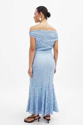 Lange Kanten Jurk - Lichtblauw