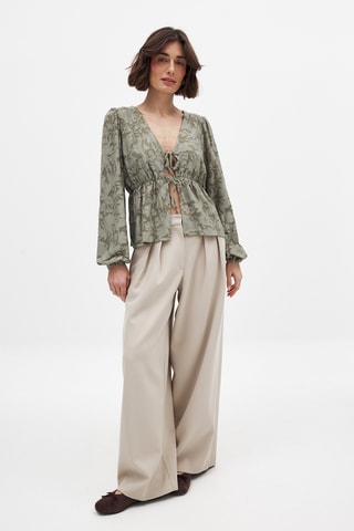 Blouse relaxed - Kaki