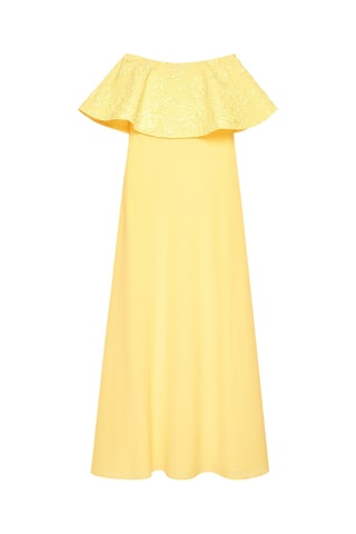 Strapless Jurk - Geel