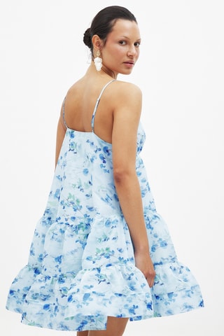 Jurk met Ruches - Lichtblauw