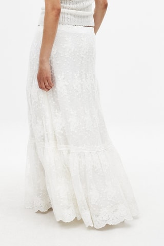 Lange Kanten Rok - Wit
