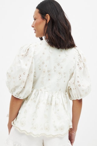 Blouse relaxed - Wit