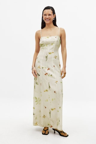 Lange Linnen Jurk - Ecru
