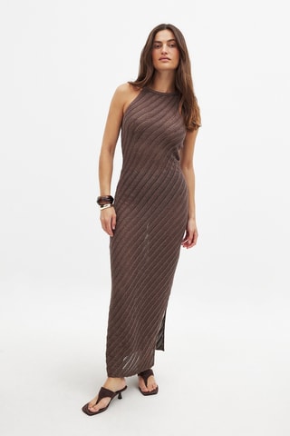 Lange Jurk - Bruin