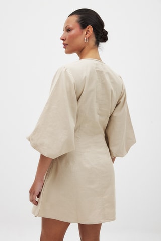 Trapeziumjurk - Beige