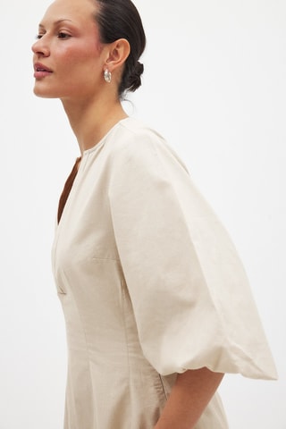 Trapeziumjurk - Beige