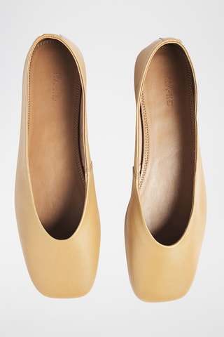 Schapenleren Ballerina's - Beige