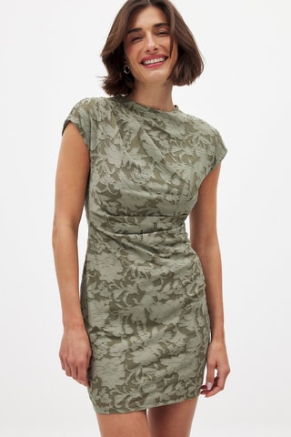 Nauwaansluitende Jurk - Kaki