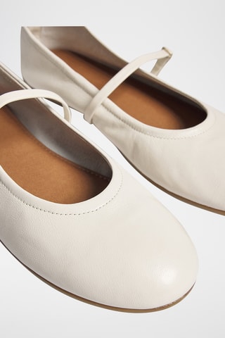 Geitenleren Mary Janes - Beige