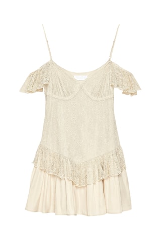 Kanten Skaterjurk - Beige