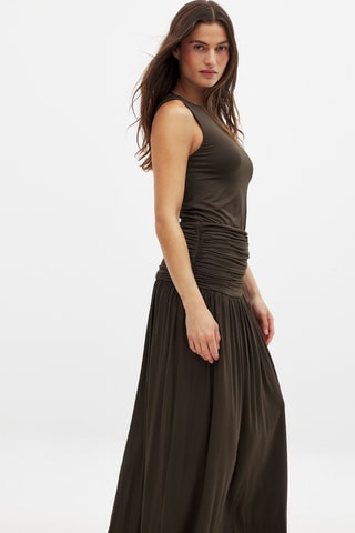 Lange Jurk - Bruin