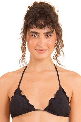 Parte de cima de biquíni Dots - Preto