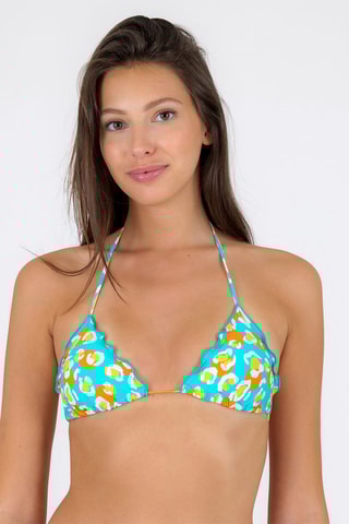 Parte de cima de biquíni Dubai - Turquesa e amarelo