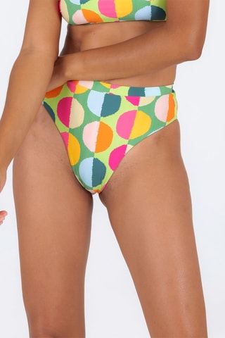 Parte de baixo de biquíni Garden - Verde e fúscia
