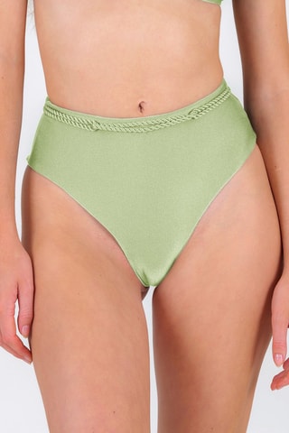 Parte de baixo de biquíni cintura alta Oliva - Verde-azeitona