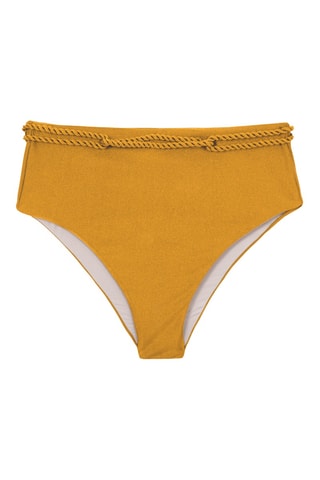 Parte de baixo de biquíni Damasco - Dourado