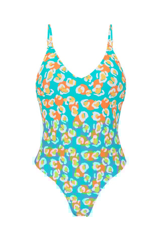 Fato de banho Dubai - Turquesa e amarelo