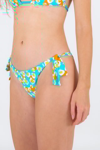 Parte de baixo de biquíni Dubai - verde-água e amarelo