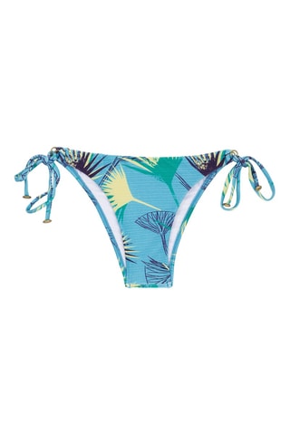 Parte de baixo de biquíni Flower Geometric - Azul e amarelo