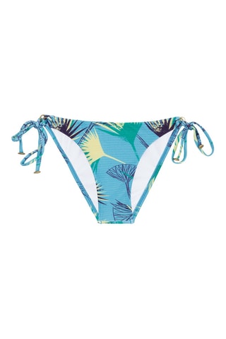 Parte de baixo de biquíni Flower Geometric - Azul e amarelo