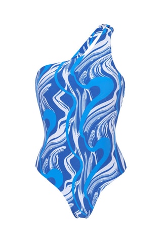 Fato de banho assimétrico Inagua - Azul-real