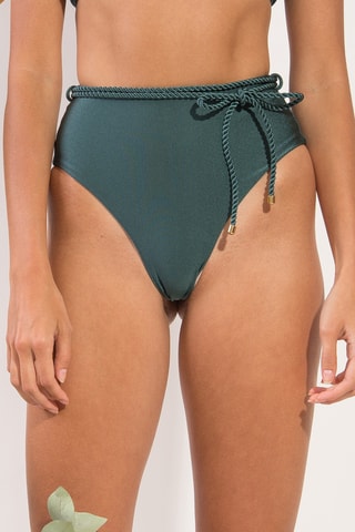 Parte de baixo de biquíni de cintura alta Palace - Verde-escuro