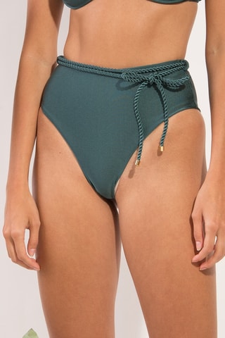 Parte de baixo de biquíni de cintura alta Palace - Verde-escuro