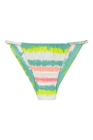 Parte de baixo de biquíni tie and dye Reverly - Branco e verde-claro