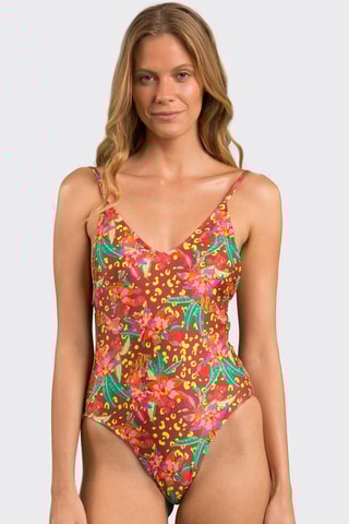 Fato de banho Tropics - Castanho