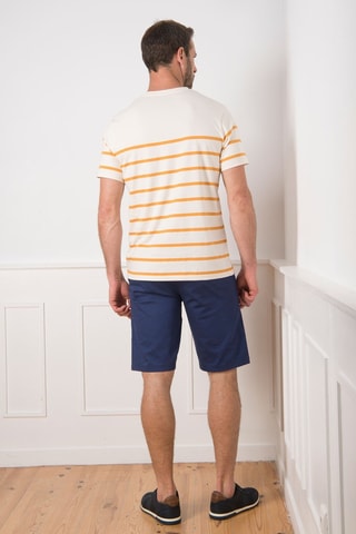 Camiseta - Blanco, azul y amarillo