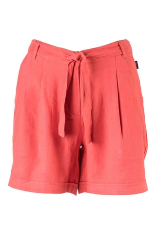 Bermudas de lino Lubuda - Rojo