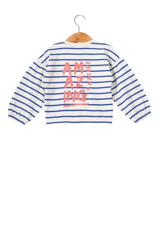 Sudadera - Blanco y azul